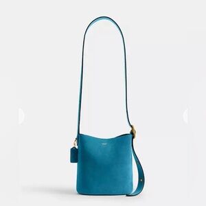 NWT Coach Bleecker Bucket Bag 21  Teal Crossbody
